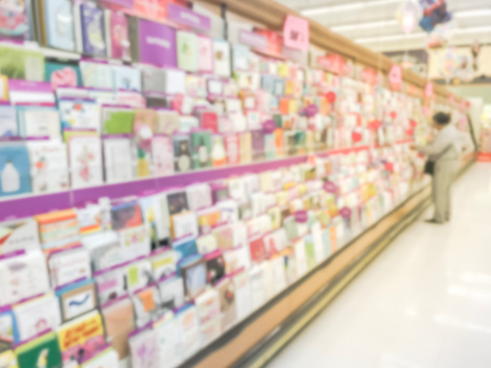 Women shopping for birthdaycard